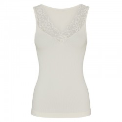 Belen ribtop V-blonde - Ivory