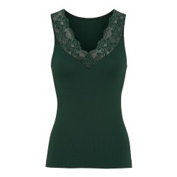 Belen ribtop V-blonde - Verde