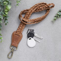 Corium læder keyhanger - cognac