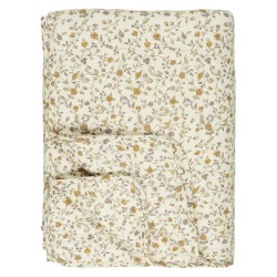 Ib Laursen - Quilt creme/gul blomsterranker