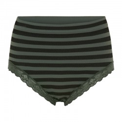 ISA strib midi trusse m/ blonde - Olive