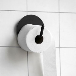 Toiletpapirholder Text - Sort