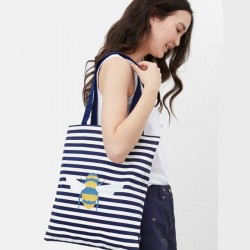 Joules - stribet canvas taske