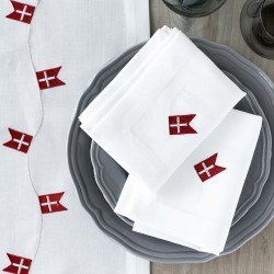 Langkilde & søn - 6 stk fødselsdagsservietter i stof