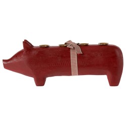 Maileg - Træ gris Advent - Rød
