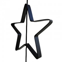 Nordic by hand - Sort outline stjerne