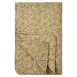 Ib Laursen Quilt m/ Gul, blå,rosa blomst