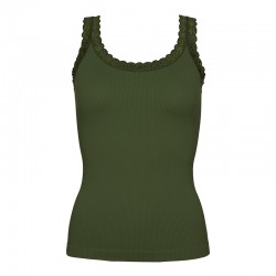 Frida rib top m/blonde army
