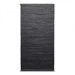 Rug Solid bomulds Kludetæppe - Charcoal