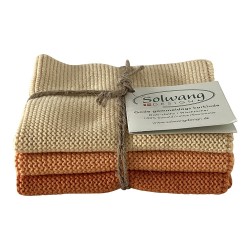 Solwang Øko. Karklude 3 stk. - Brændt orange