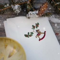 Langkilde & søn - Juleserviet med Gyngehest