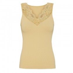 Belen ribtop V-blonde - Mango