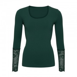 Tim & Simonsen Mary Bluse m/ blonde ærme - Verde