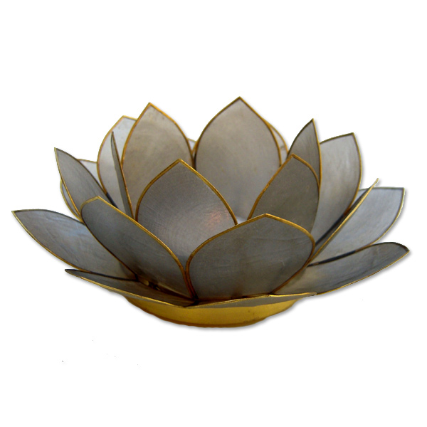 Billede af Lotus lysestage - Grå