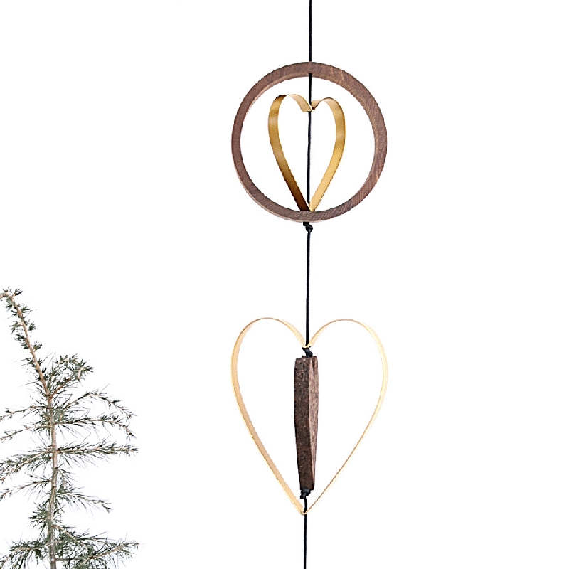 Nordic By Hand Guld Outline Metalhjerte