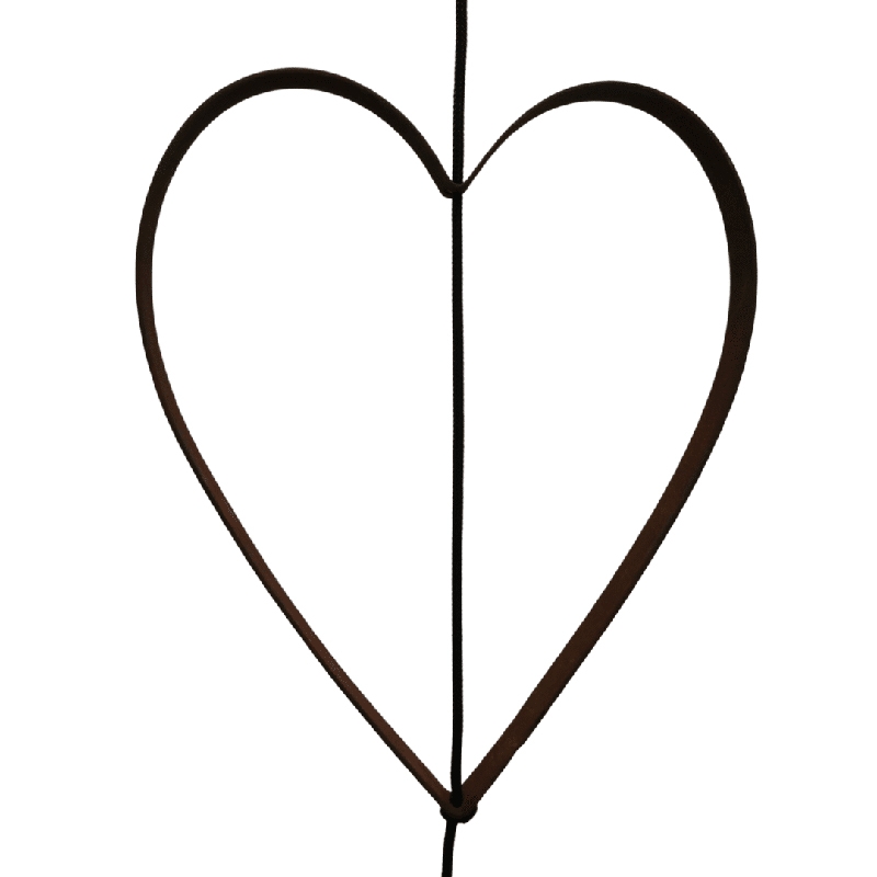 Nordic By Hand Rust Outline Metalhjerte